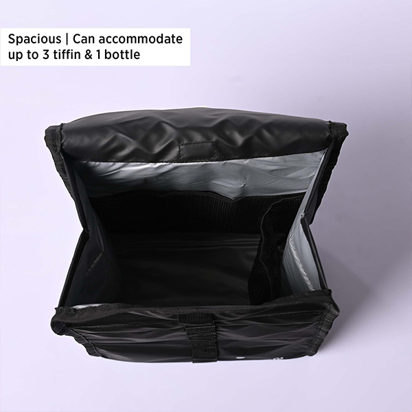 Glasafe Carry 'N' Go Office Combo with Lunch bag Set of 3 (Tiffin: 320mlx1 + 520mlx1) - Soothing Slate-1