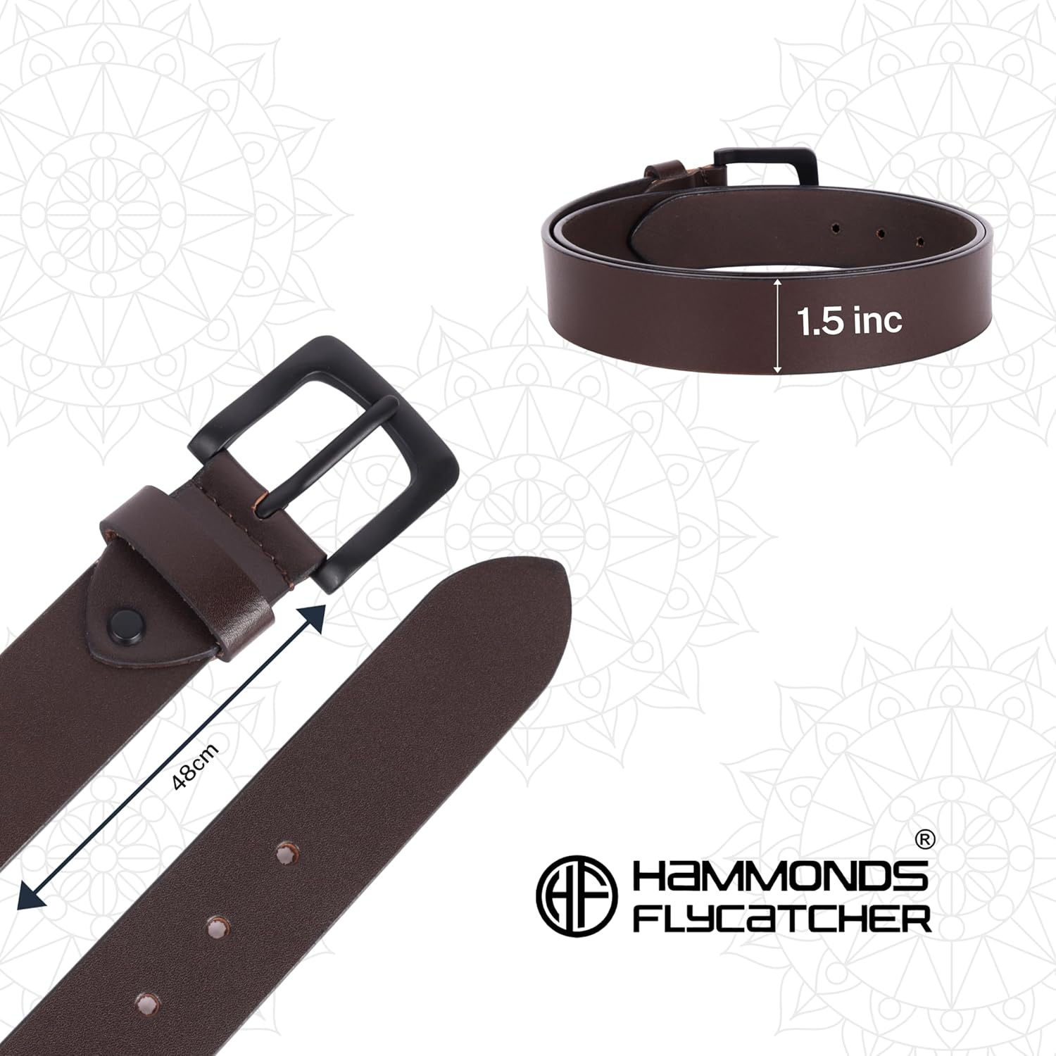 HF Premium Men's Leather Gift Set - Wallet & Belt Combo (Asphalt Black)-5