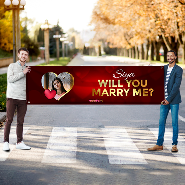 Proposal for unforgettable Will You Marry Me Big Banner