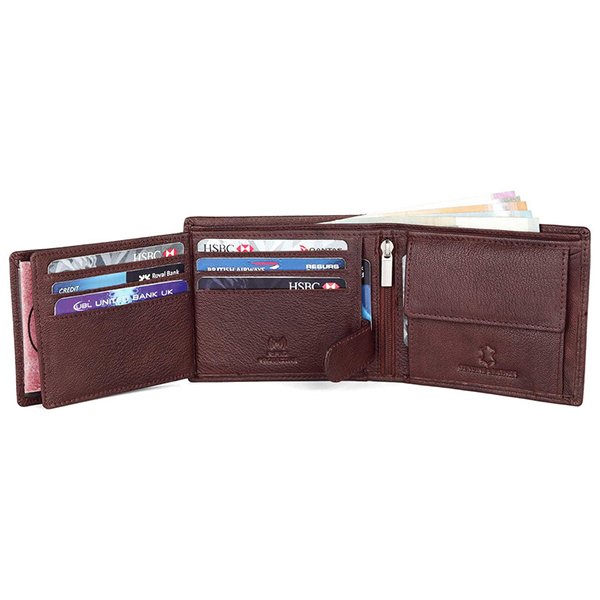 WILDHORN MACON Leather Wallet & Pen Gift Set (Royal Maroon)-2