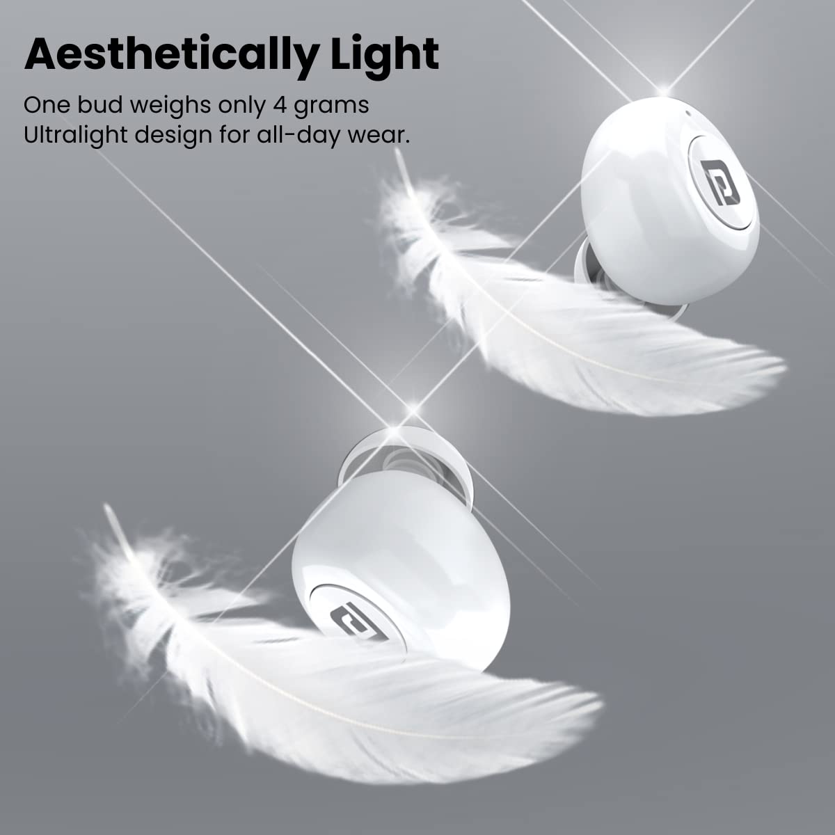 Portronics Harmonics Twins S3 Bluetooth Earbuds,20 Hr Playtime (white)-5