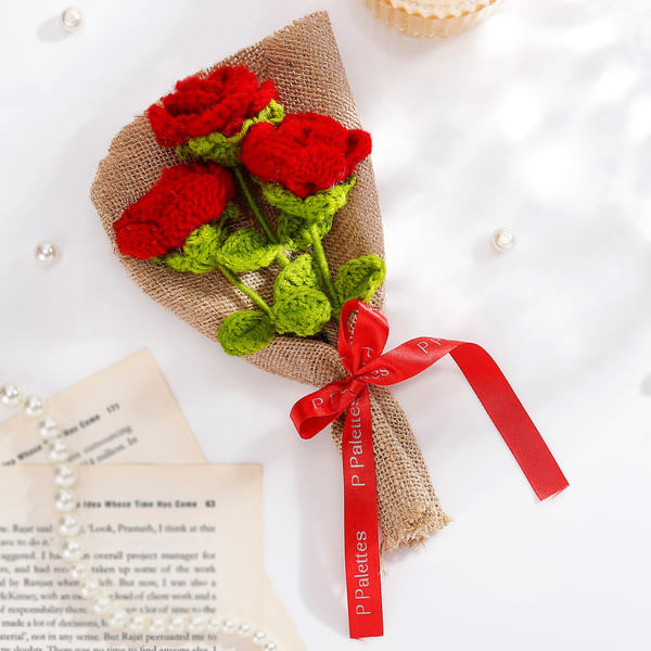 Timeless Handcrafted Crochet Rose Bouquet