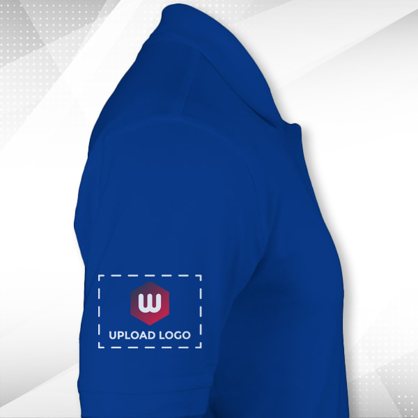 Embroidered Classic Polo T-shirt for Men Royal Blue – Custom Logo Left Chest & Right Arm-1