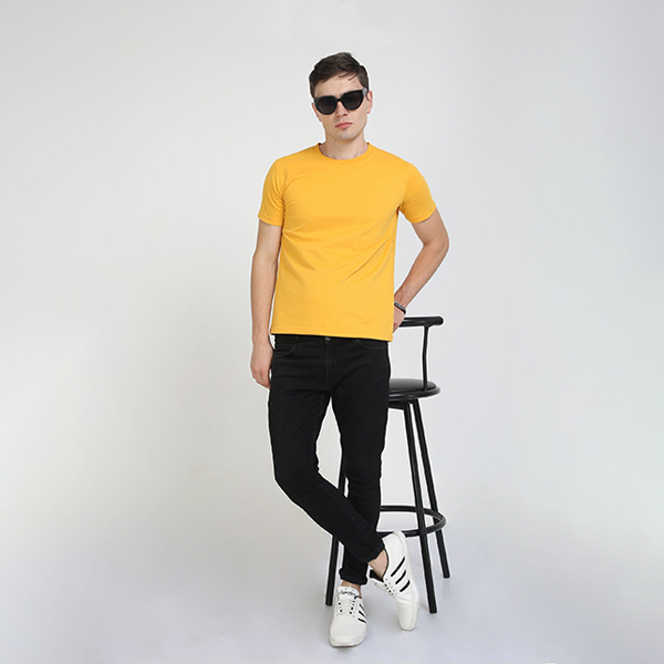 Caslay Crew Neck T-Shirt (Mustard)-7