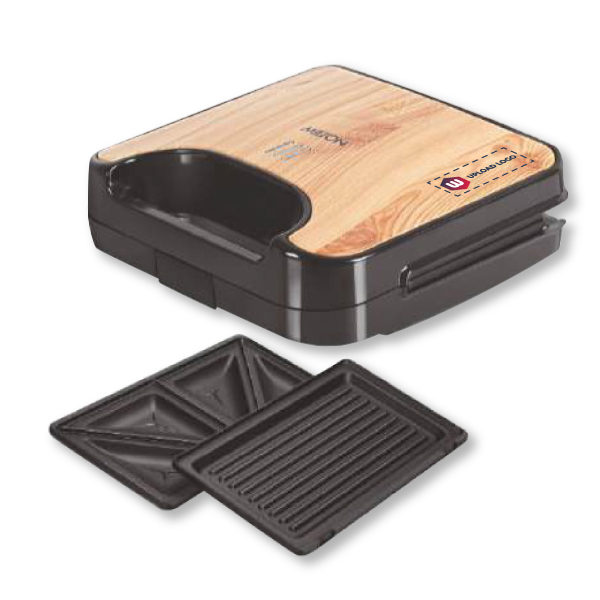 MILTON HSM002 2-IN-1 850 W Grill Sandwich Maker & Toaster | Non-stick Coating Cast Aluminum Plates | Grills Sandwiches, Bread & Kebabs-0