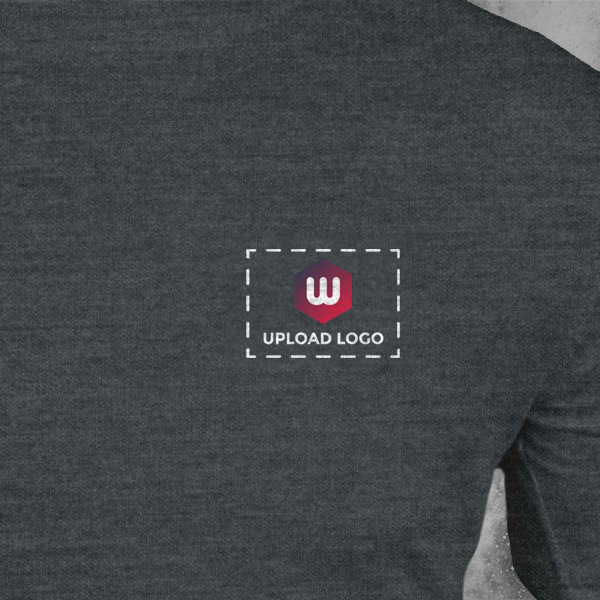 Skinta Fit Half Sleeve Round Neck T-Shirt for Men (Charcoal Melange) - Custom Logo Left Chest-1