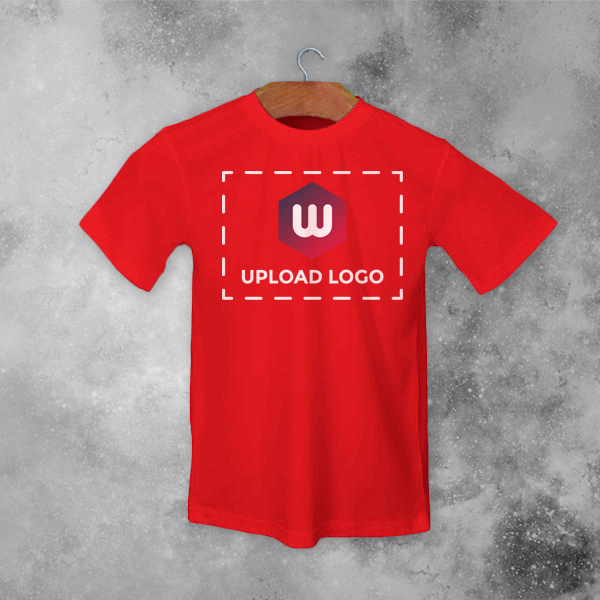 Skinta Fit Half Sleeve Round Neck T-Shirt for Men (Red) - Custom Logo-2