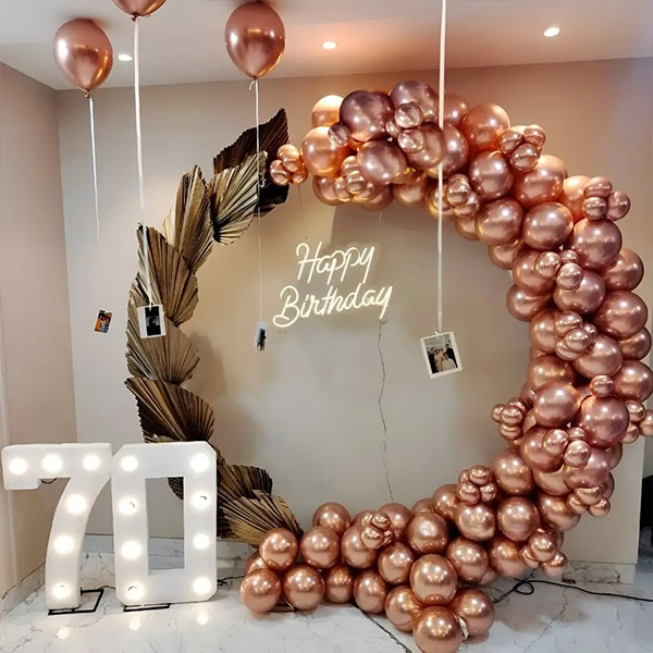 Birthday Rose Gold Balloon Ring Backdrop-1