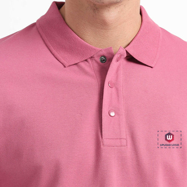 Caslay Organic Polo T-Shirt (Red Violet)-5