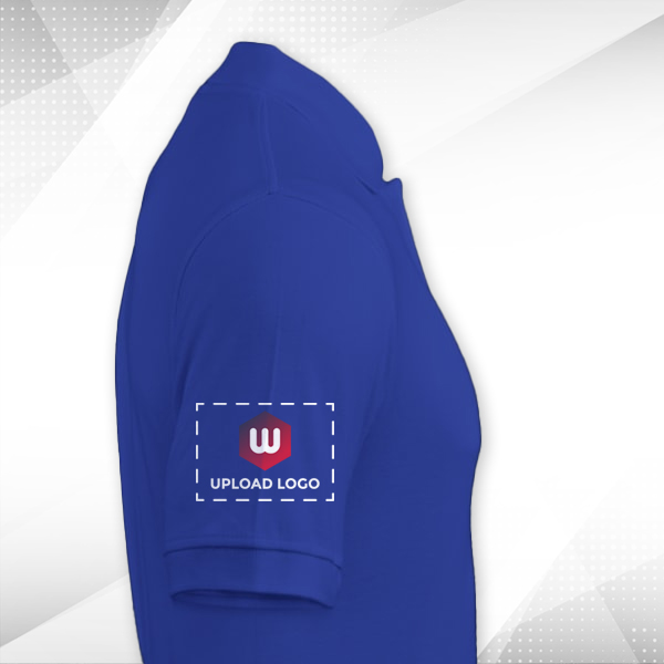 Six Degrees Cotton Polo T-shirt for Men (Royal Blue) - Custom Logo Left Chest & Right Arm-1