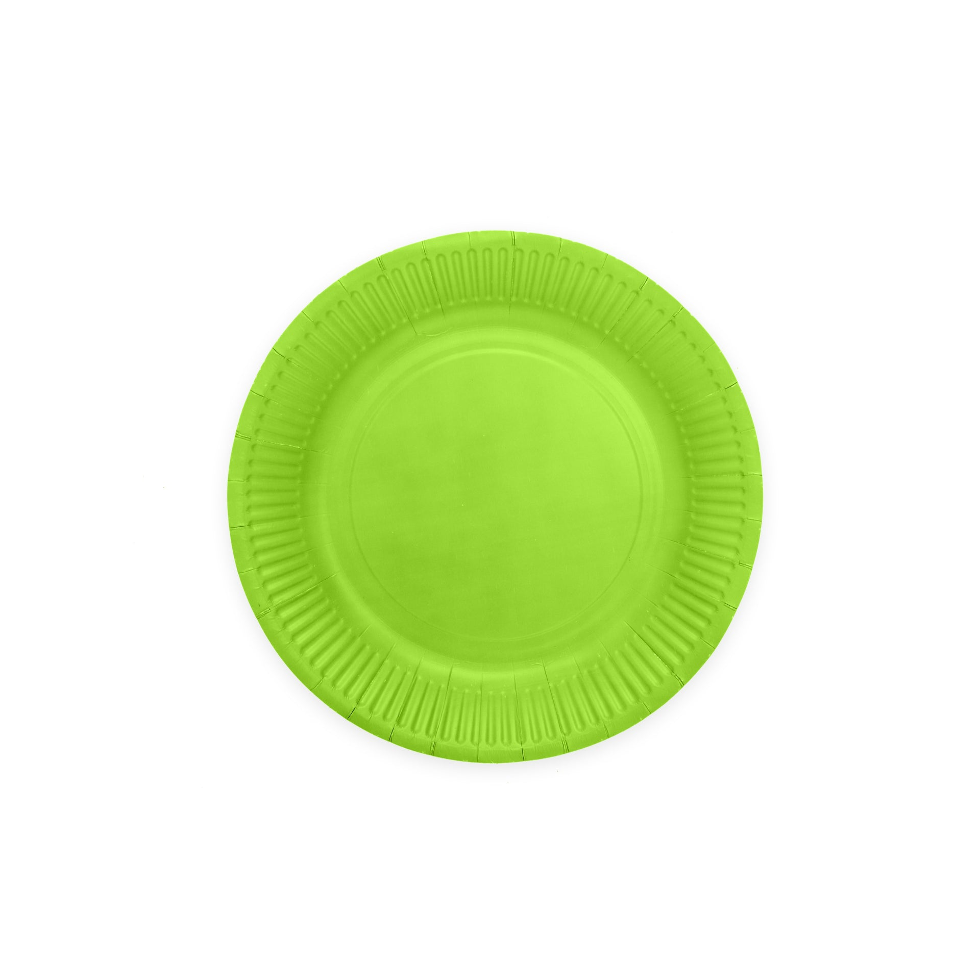 Premium Lime Green Paper Plates 7 Inches - 8 Pc