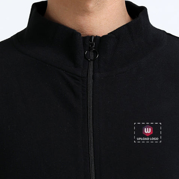 Caslay High Neck Jacket with Custom Logo (Black)-3