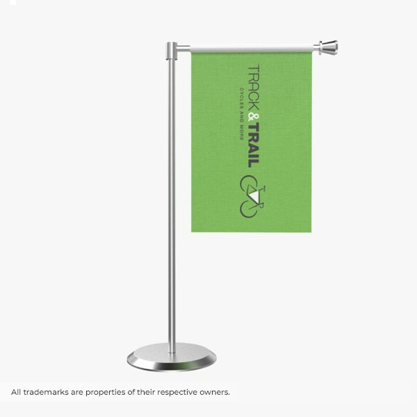 Custom L-Shape Table Flag with Stand-2