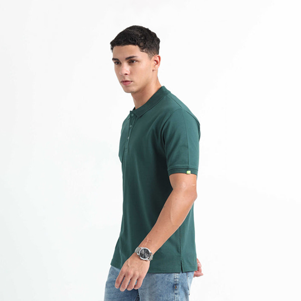 Caslay Organic Polo T-Shirt (Forest Green)-1