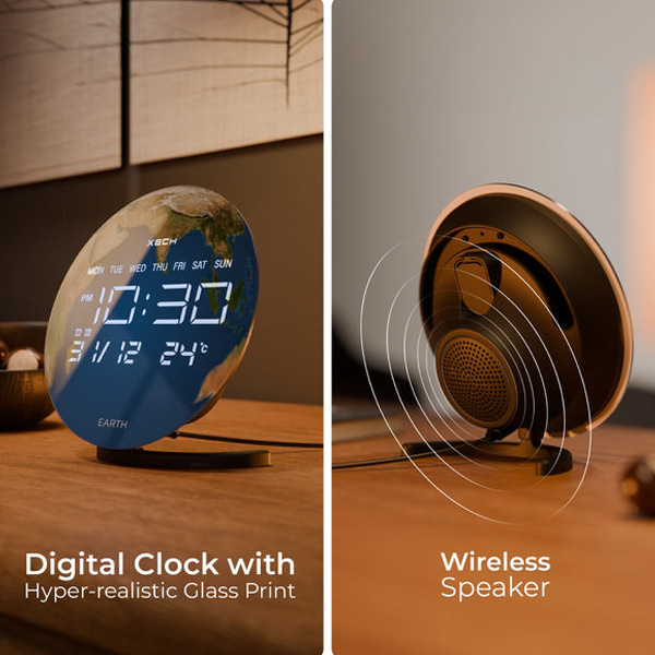XECH Solaris X (Earth) Desktop Clock Speaker-1