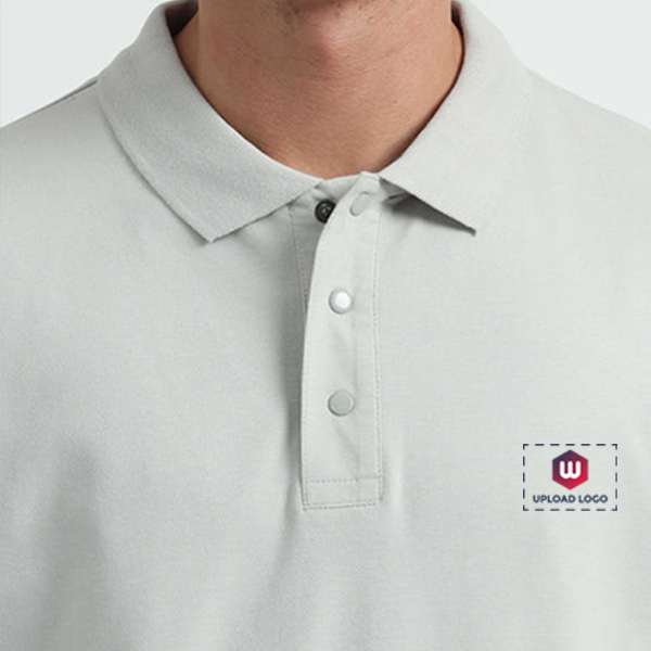 Caslay Organic Polo T-Shirt (Stom Grey)-5