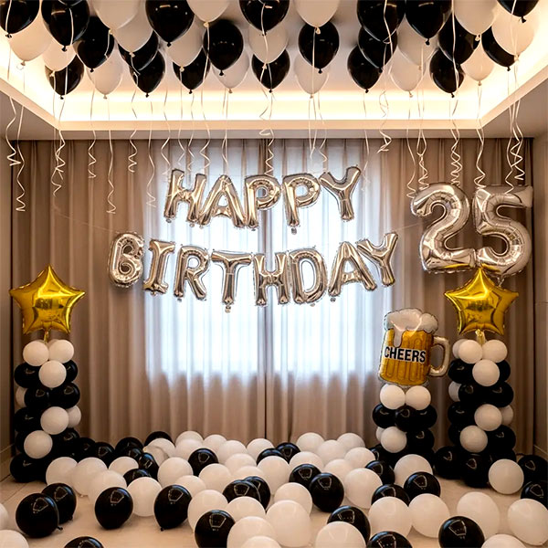 Cheers Birthday Balloon Decoration