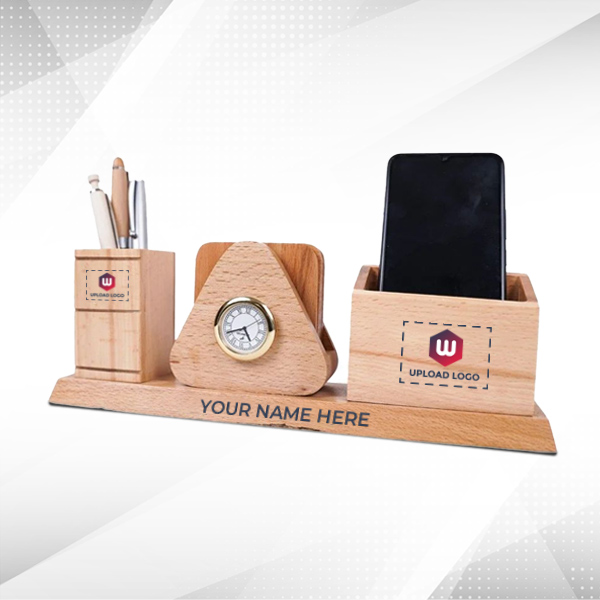 Wooden Multi-functional Desk Organizer