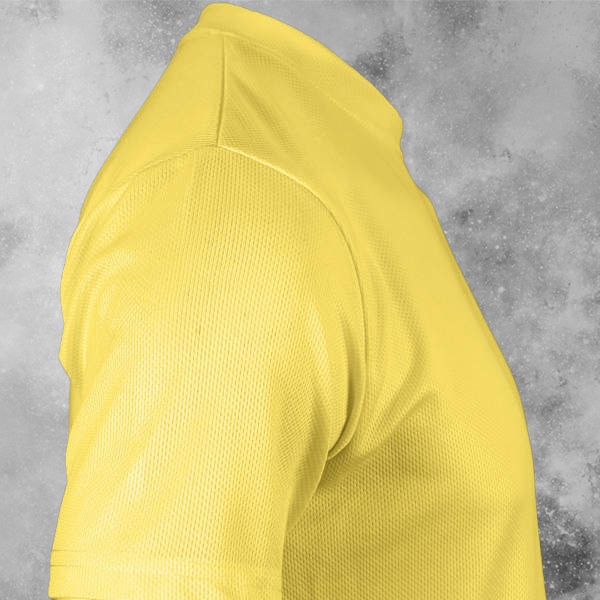 ACTI-RUNN Premium Men's Polyester T-Shirt (Lemon Yellow)– Custom Logo-2