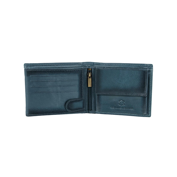 WILDHORN COSTA MESSA Leather Gift Set – Wallet, Keychain & Pen (Blue)-4