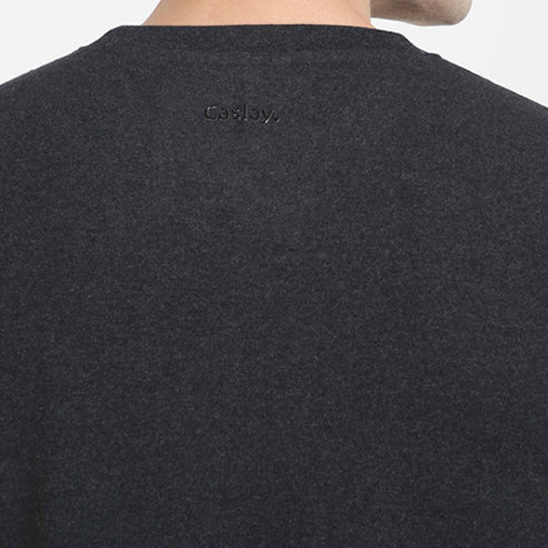 Caslay Crew Neck T-Shirt (Charcoal Melange)-6