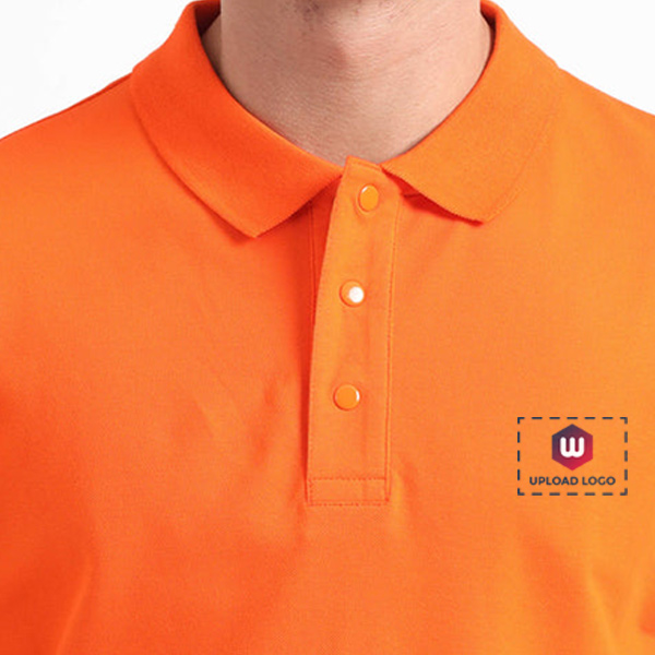 Caslay Organic Polo T-Shirt (Orange)-5