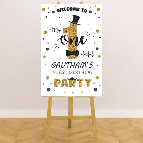 One-Themed Birthday Party Welcome Board