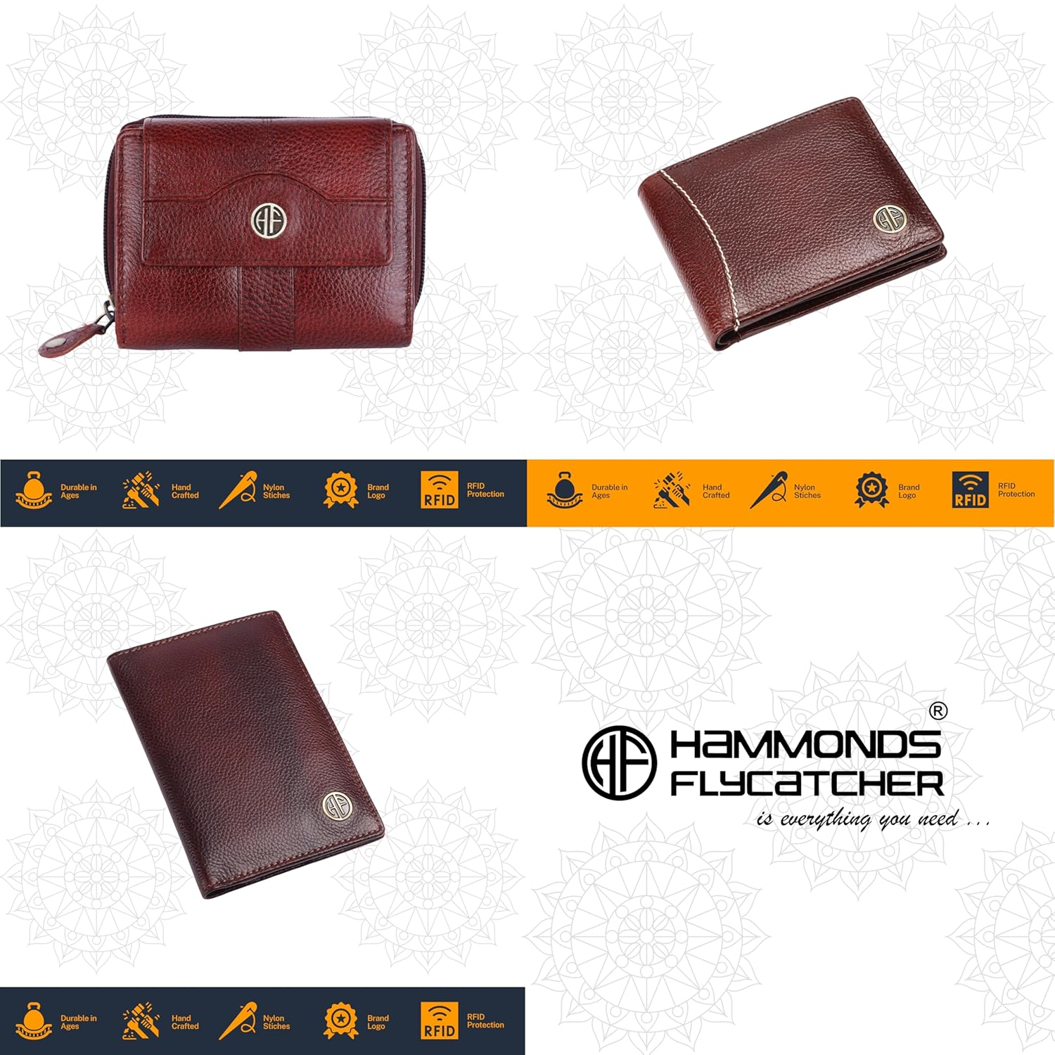 HF Genuine Leather Executive Gift Set | 5-in-1 Mega Combo for Men & Women (Brown)-2