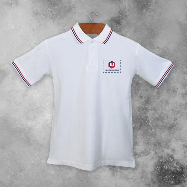 AWG Sport Giza Polo T-shirt for Men White – Custom Logo Left Chest & Right Arm-3