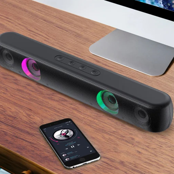 Portronics Decibel 21 10W Soundbar with LED Lights (Black)-2