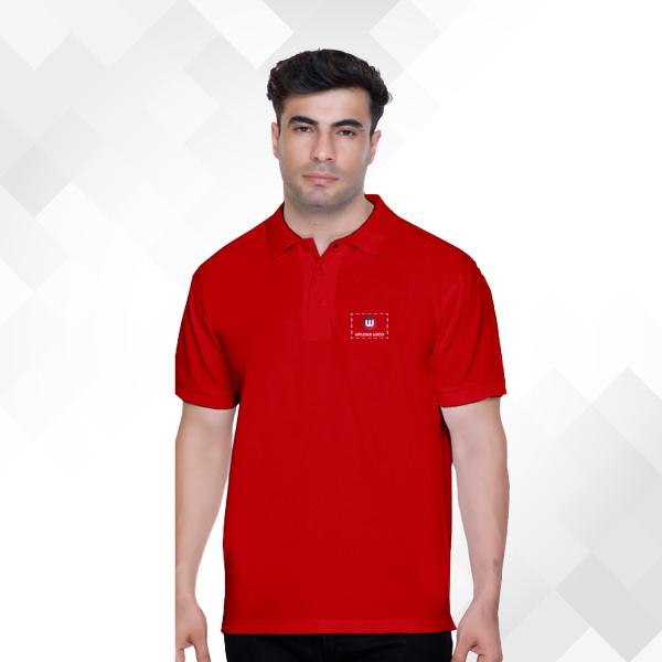 Winbarg Cotton Poly Stretch Polo - Red T-Shirt