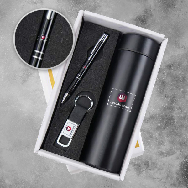 Customized Corporate Gift 3 IN 1 – Bottle Set (Black)