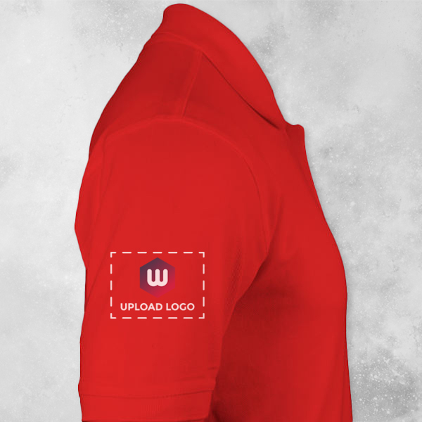 Titlis Polycotton Polo T-shirt for Men (Red)- Custom Logo Left Chest & Right Arm-1