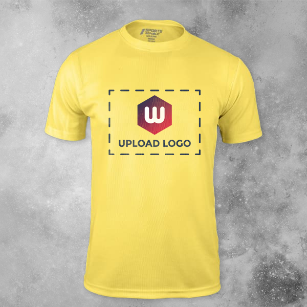 ACTI-RUNN Men's Polyester T-Shirt (Lemon Yellow)– Custom Logo-0