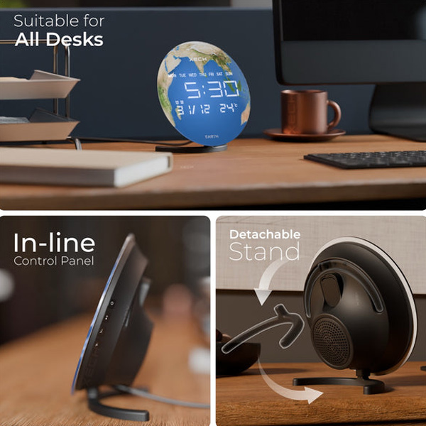 XECH Solaris X (Earth) Desktop Clock Speaker-5