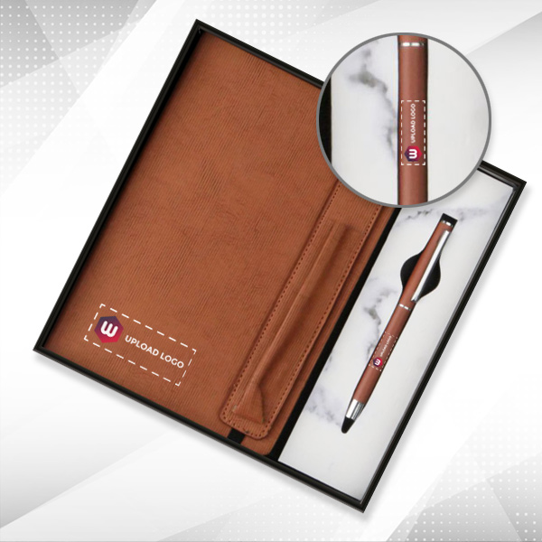 Personalized Employee Welcome Kit 2-in-1 Diary & Pen (Bronze)