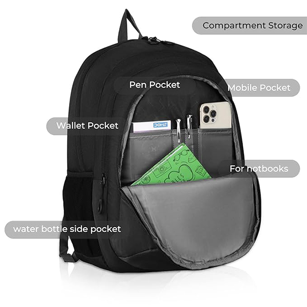 WILDHORN Vienna Laptop Backpack (Black & Grey)-3