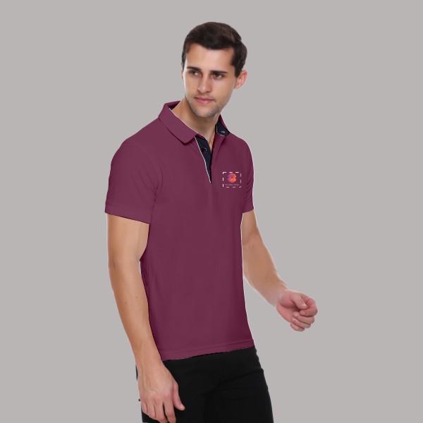 Winbarg Polo T-shirt for Men (Magenta)-2