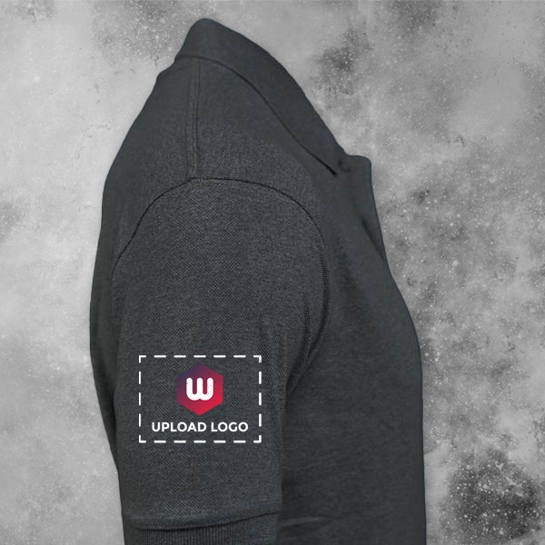 Embroidered Classic Polo T-shirt for Men Charcoal Grey – Custom Logo Left Chest & Right Arm-1