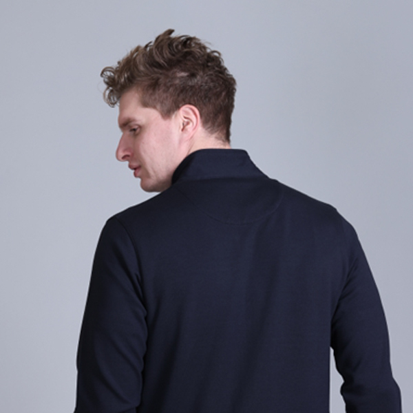 Indian Terrain Full Zipper Lycra Jacket - Navy-1