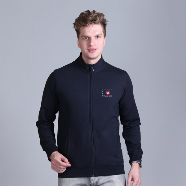 Indian Terrain Full Zipper Lycra Jacket - Navy-0