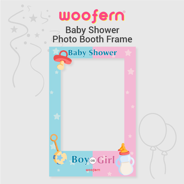 Baby Shower Photo Booth Frame with Props