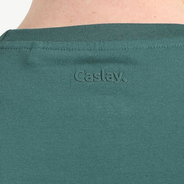 Caslay Organic Crew Neck T-Shirt (Forest Green)-3
