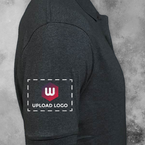 Scott Young Polo T-shirt for Men (Charcoal Grey) - Custom Logo Left Chest & Right Arm-1