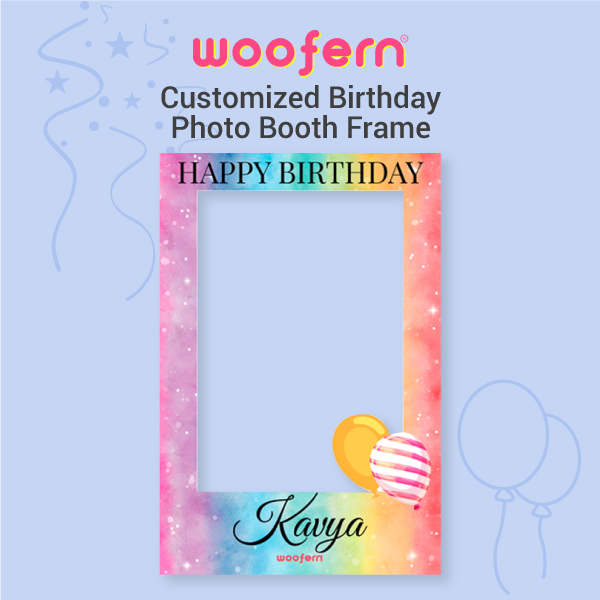 Birthday Selfie Photo Booth Frame  Size - 2x3 ft