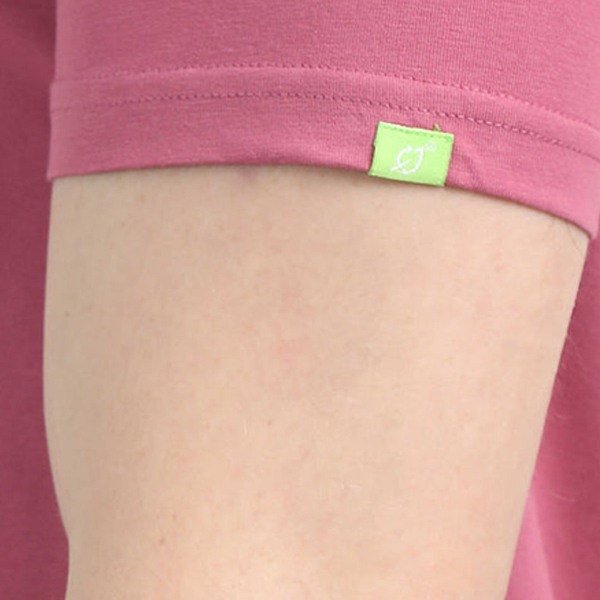 Caslay Organic Crew Neck T-Shirt (Red Violet)-5