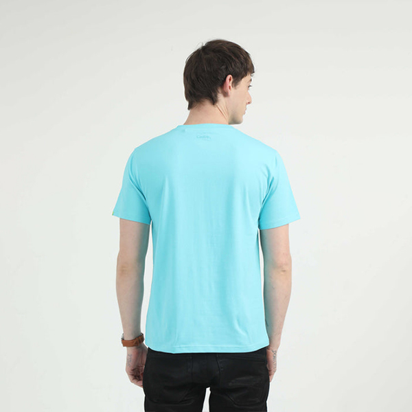 Caslay Organic Crew Neck T-Shirt (Curracao Blue)-2