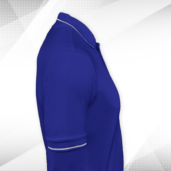 Highline Polo T-shirt for Men Royal Blue with White – Custom Logo Left Chest-2