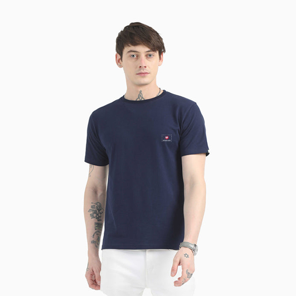 Caslay Organic Crew Neck T-Shirt (Navy Blue)