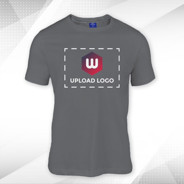 Ruffty Crew Neck Cotton T-shirt for Men Grey - Custom Logo